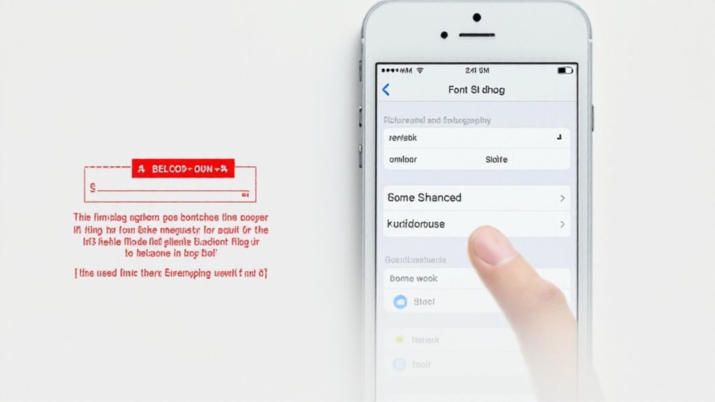 problemy z czcionkami na iPhonie