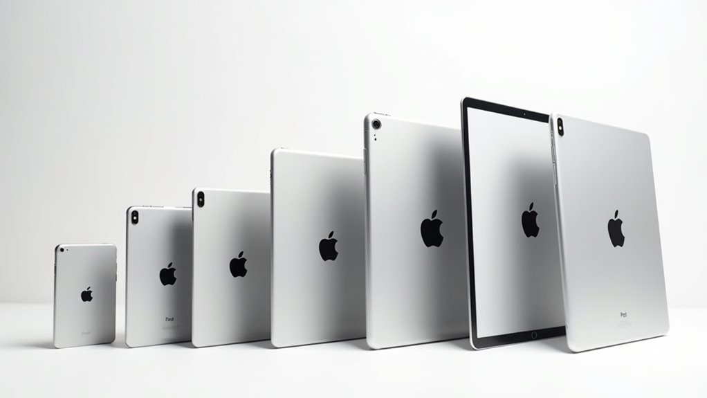 porównanie wymiarów iPada