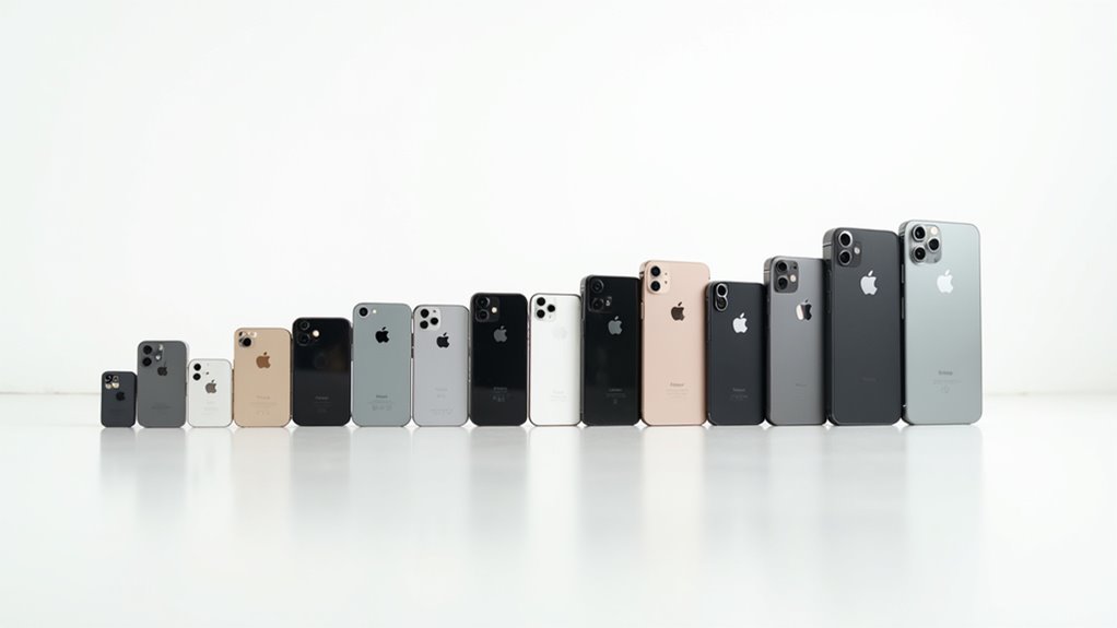 ewolucja iPhone'a S na przestrzeni czasu