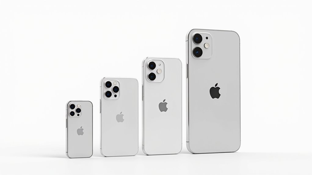 ewolucja rozmiaru iPhone'a