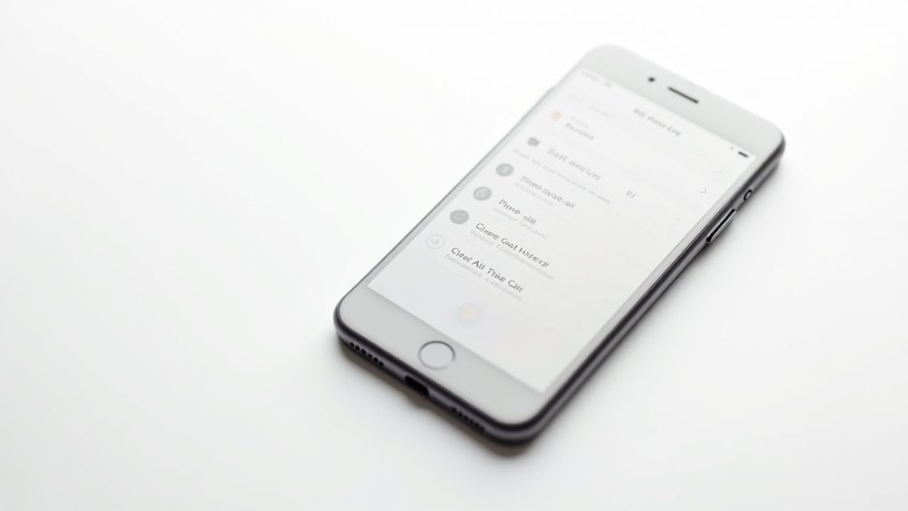 zarządzaj ustawieniami historii połączeń