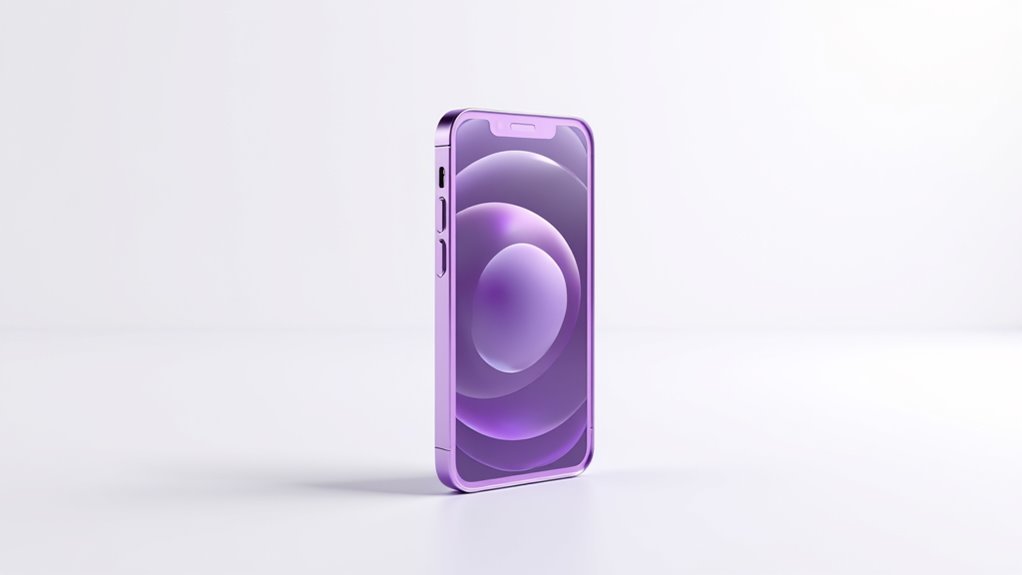 purpurowy kompaktowy telefon OLED