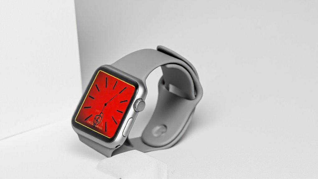 czerwony Apple Watch jako modny dodatek