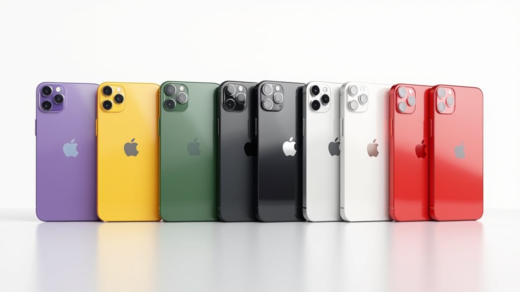 sześć kolorów różnorodne estetyki