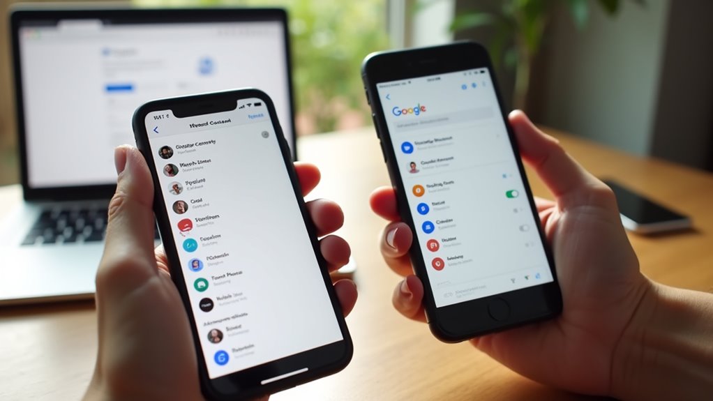 przenieś kontakty Google na iPhone'a