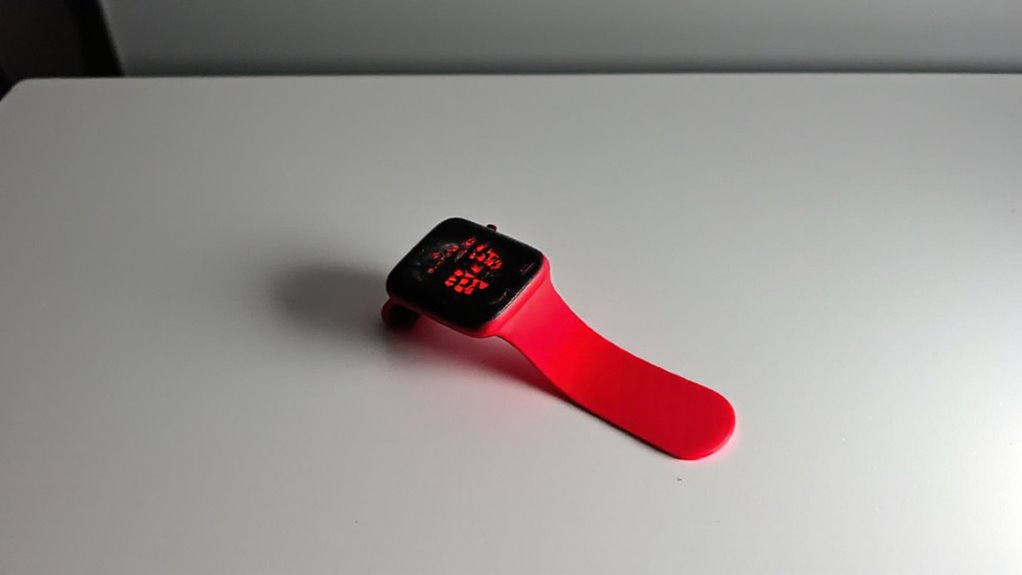 wszechstronny czerwony zegarek Apple