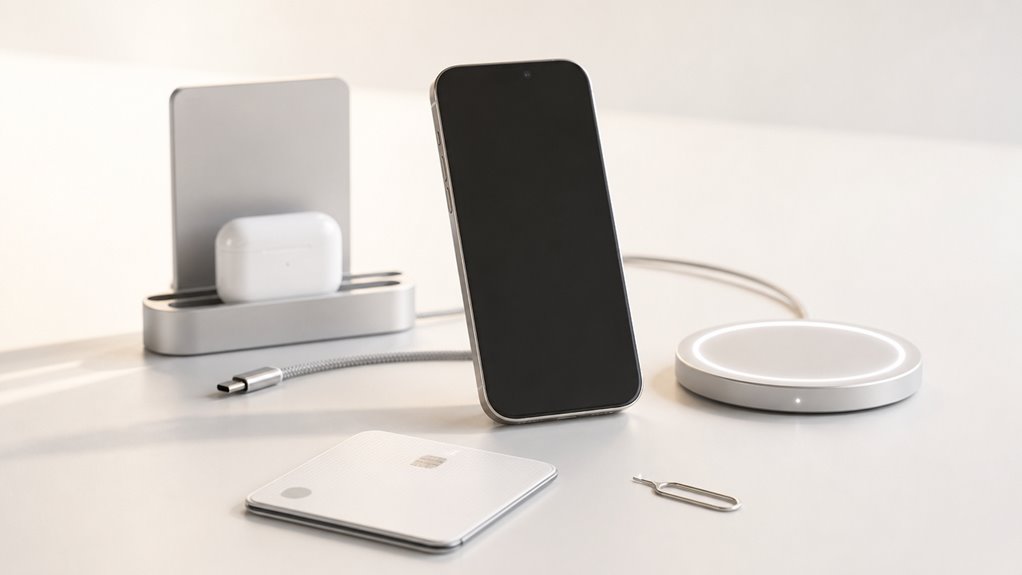 trzy urządzenia Apple dock ładowanie
